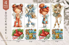Summer Fairy Bookmark PNG Set | Cute Girls Product Image 1