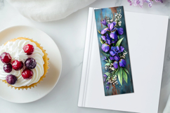 Spring Oil Painted Flowers Bookmark, 4 png Product Image 2