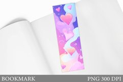 Hearts Bookmark Design. Valentines Bookmark Sublimation Product Image 1
