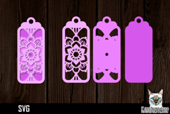 3d layered papercut bookmark, mandala bookmark svg Product Image 1