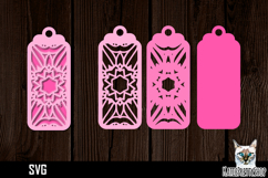 3d layered papercut bookmark, mandala bookmark svg Product Image 1