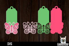 3d layered papercut bookmark, butterfly bookmark svg Product Image 1