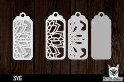 3d layered papercut bookmark, mandala bookmark svg Product Image 1
