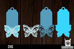 3d layered papercut bookmark, butterfly bookmark svg Product Image 1