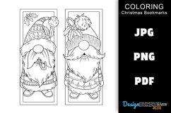 Bookmark Coloring - Christmas Gnomes PDF Product Image 1