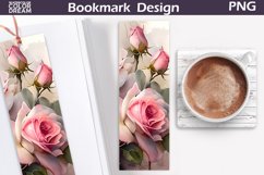 Bookmarks Roses Printable | Bookmark Flowers Sublimation Product Image 2
