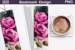 Bookmarks Roses Printable | Bookmark Flowers Sublimation Product Image 5