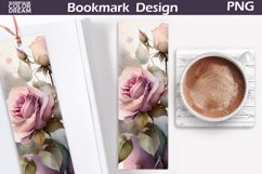 Bookmark Book Lover Printable | Bookmark Roses Sublimation Product Image 1