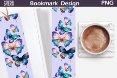 Bookmark Butterfly Printable | Bookmark 3D Butterflies PNG Product Image 1