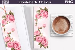 Bookmark Book Lover Printable | Bookmark Peonies Sublimation Product Image 1