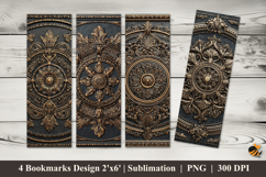 Luxury Royal Swirl Bookmarks Sublimation Design Product Image 1