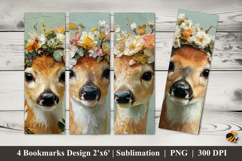 Beautiful Deer Bookmarks Sublimation Design Product Image 1