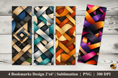 Vivid Mesh Bookmarks Sublimation Design Product Image 1