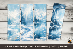 Crystal Dephts Bookmarks Sublimation Design Product Image 1