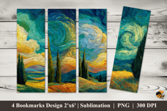 Nature Painting Bookmarks Sublimation Design Product Image 1