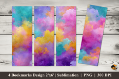 Colorful Background Bookmarks Sublimation Design Product Image 1