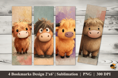 Baby Moo Bookmarks Sublimation Design Product Image 1