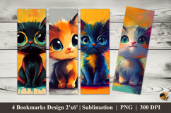 Cute Ball Eyed Bookmarks Sublimation Design Product Image 1