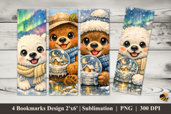 Bear Explorer Bookmarks Sublimation Design Product Image 1