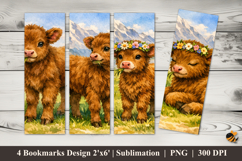 Meadow Charm Bookmarks Sublimation Design Product Image 1