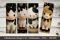 Cow Doll Bookmarks Sublimation Design Product Image 1