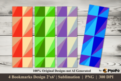 Pinwheel Prism Bookmarks Sublimation Design Product Image 1