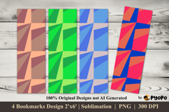 Paper Flight Bookmarks Sublimation Design Product Image 1