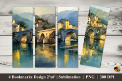 Calm River Bookmarks Sublimation Design Product Image 1