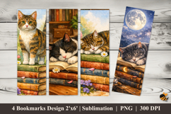 Silent Dreams Bookmarks Sublimation Design Product Image 1