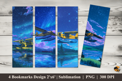 Float Plane Bookmarks Sublimation Design Product Image 1