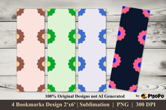 Green Bloom Bookmarks Sublimation Design Product Image 1