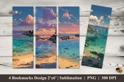 Beach Naturalness Bookmarks Sublimation Design Product Image 1