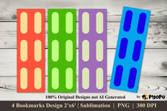 Golden Stripes Bookmarks Sublimation Design Product Image 1