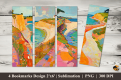 Nature Painting Bookmarks Sublimation Design Product Image 1