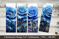 Cold Rose Bookmarks Sublimation Design Product Image 1