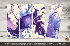 Splashing Art Bookmarks Sublimation Design Product Image 1