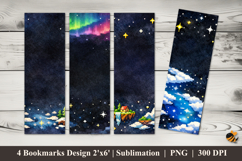 Pixel Orbit Bookmarks Sublimation Design Product Image 1
