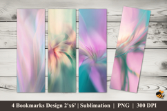 Shadow Flower Bookmarks Sublimation Design Product Image 1