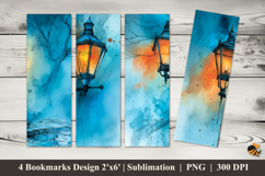 Lamp Art Bookmarks Sublimation Design Product Image 1