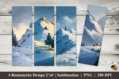Natural Iceberg Bookmarks Sublimation Design Product Image 1