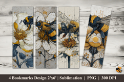 Honey bee Bookmarks Sublimation Design Product Image 1