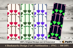 Lavender March Bookmarks Sublimation Design Product Image 1