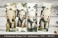 Elephant Habitat Bookmarks Sublimation Design Product Image 1