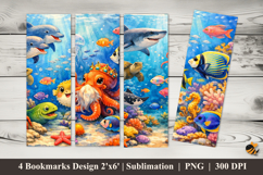 Undersea Paradise Bookmarks Sublimation Design Product Image 1