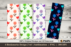 Petal Dance Bookmarks Sublimation Design Product Image 1