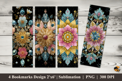 Leafy Bloom Symphony Bookmarks Sublimation Design Product Image 1