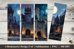 Ghost Building Bookmarks Sublimation Design Product Image 1