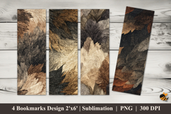 Feather Fiber Bookmarks Sublimation Design Product Image 1