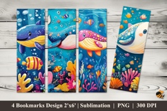 Underwater Games Bookmarks Sublimation Design Product Image 1