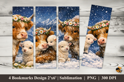 Animal Affection Bookmarks Sublimation Design Product Image 1